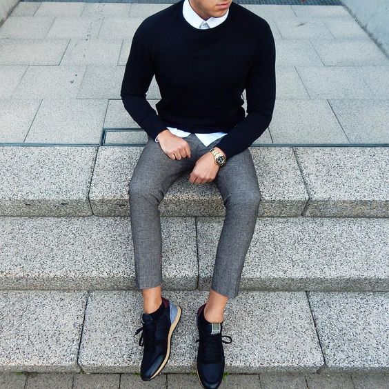 Camisa por online baixo de sueter